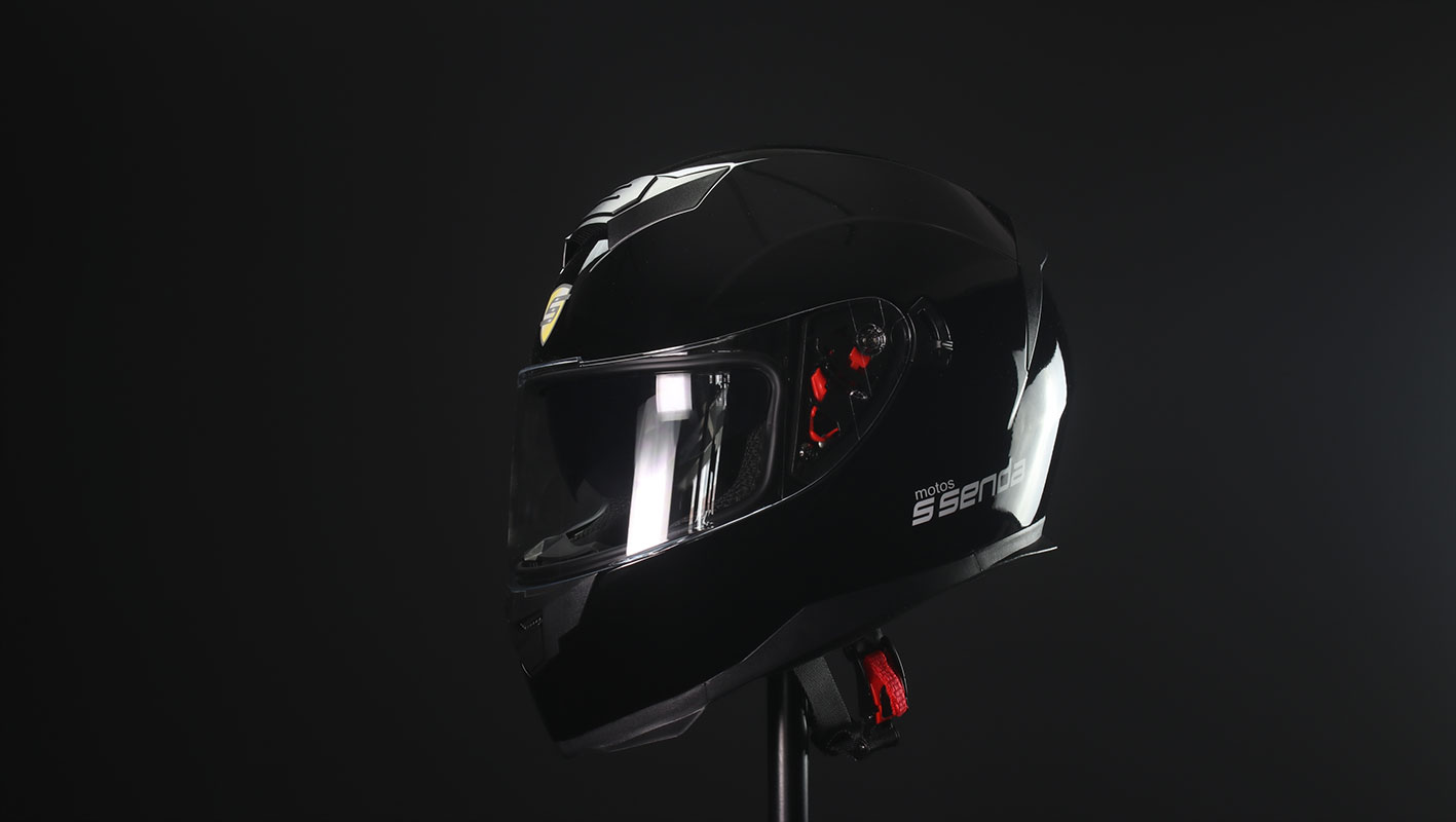 CASCO SSENDA DOT NEGRO BRILLO